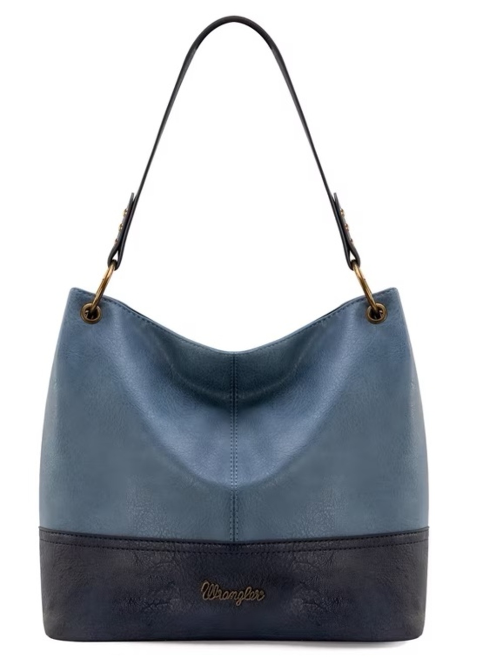 *Wrangler* Hobo Blue Vegan-Leather Tote Bag Shoulder Bag in *Jean*